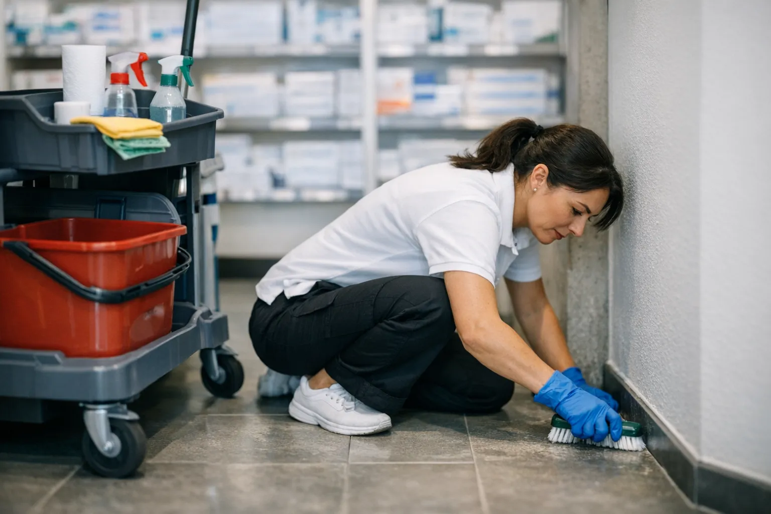 Balic Clean bei der Grundreinigung einer Apotheke in Berlin