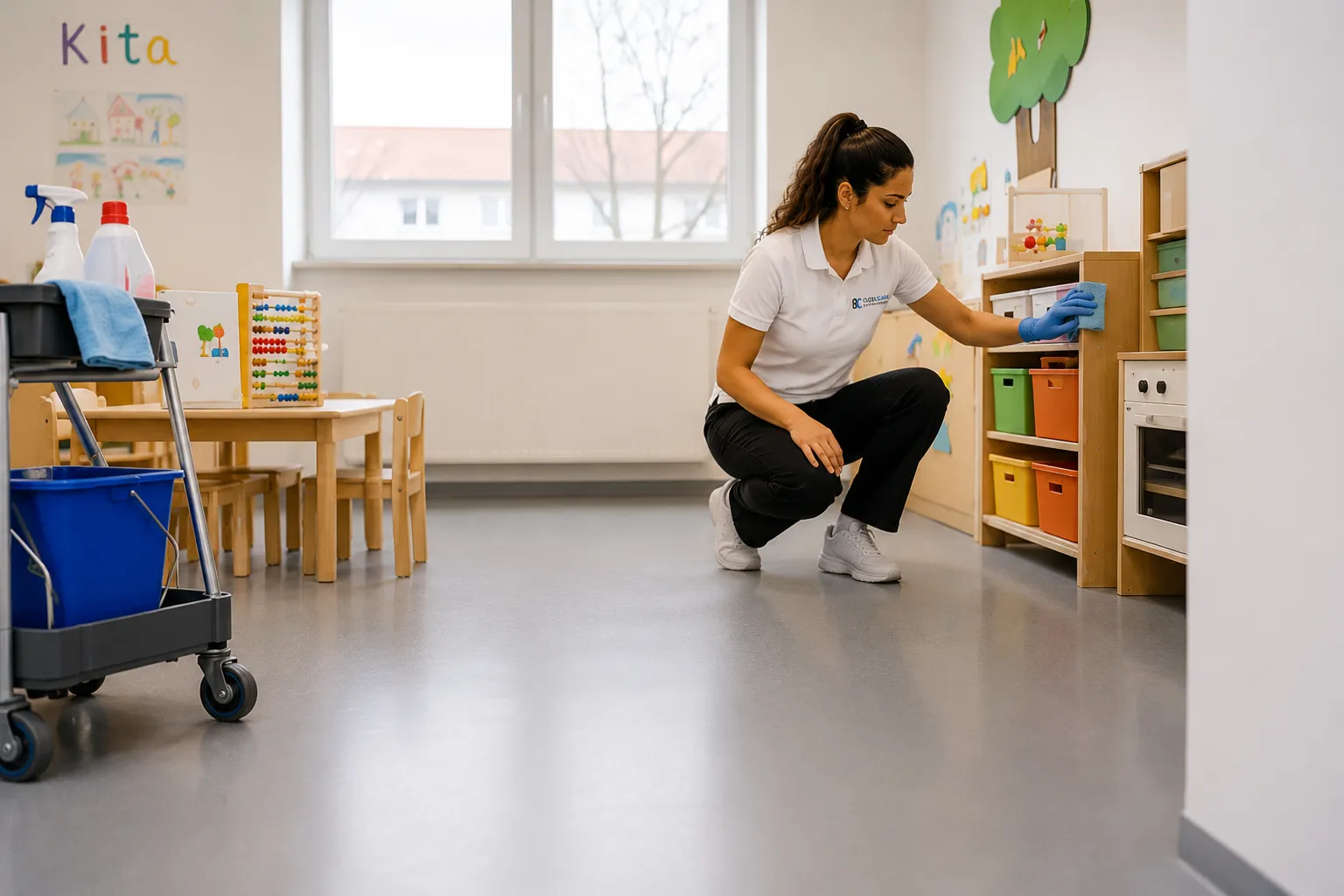 Balic Clean bei der Grundreinigung einer Kita in den Ferien