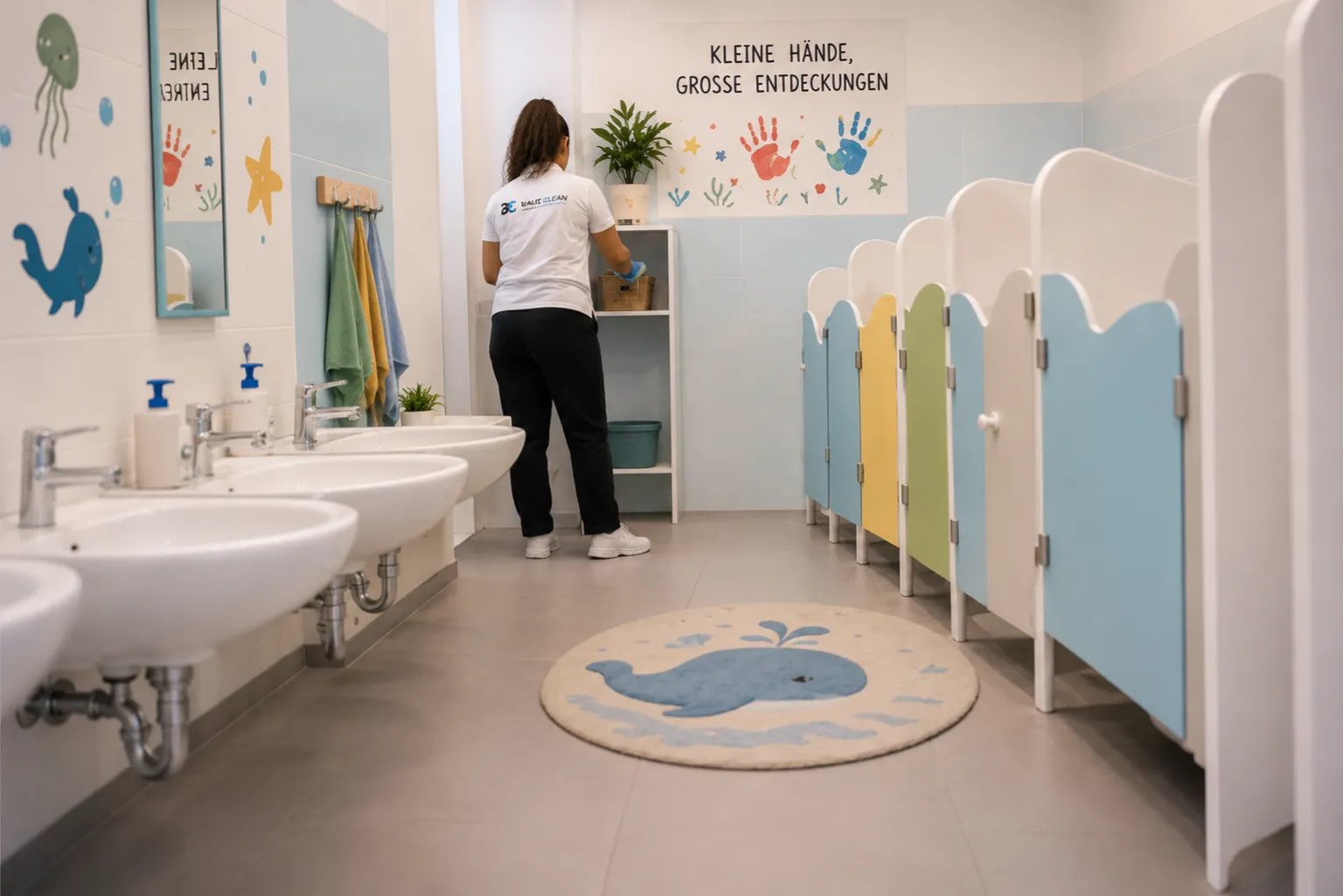 Balic Clean reinigt den Sanitärbereich einer Kita in Berlin