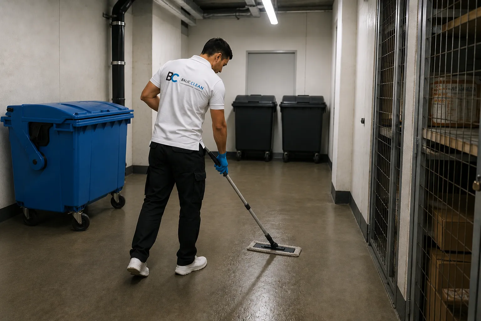 Balic Clean reinigt den Müll- und Kellerbereich eines Mehrfamilienhauses in Berlin